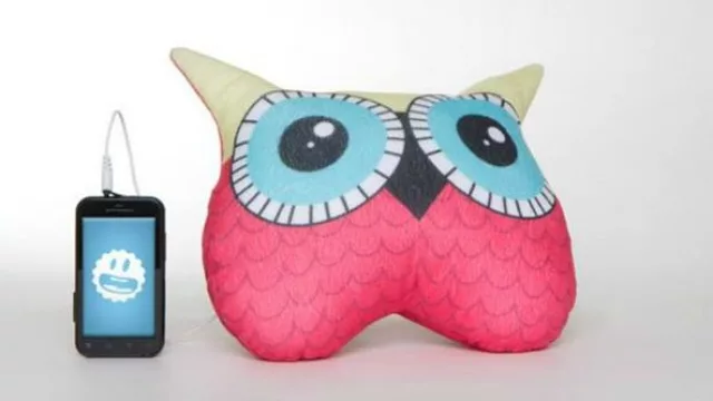 Las almohadas musicales con forma de búho se hicieron eco de la tendencia. Disponible en Tienda Gustó, de Sleepy.
