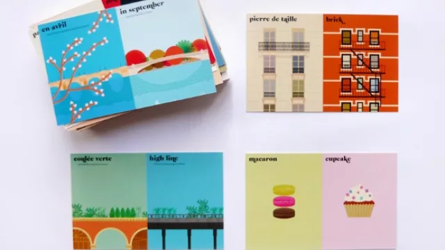 París vs. Nueva York, ¿qué preferís? Postales de Vahram Muratyan disponible en The Bugplanet Store a $ 6 por unidad. 