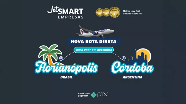 JetSMART suma Córdoba-Florianópolis y ya tiene 8 rutas entre Argentina y Brasil (los pasajes arrancan en US$ 175 el tramo)