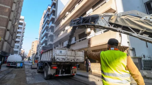 Alberdi: repavimentan 800 metros de la calle Justo José de Urquiza