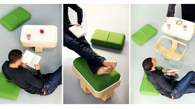 Una mesa cojinera para esos días en los que juega la Selección y llegan más invitados.