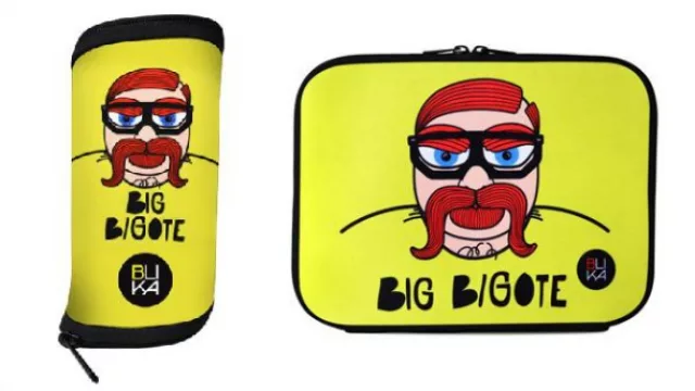 Se crearon hasta personajes. El estuche ($ 120) y la funda para notebook ($ 190) disponibles en Bazar Freak.