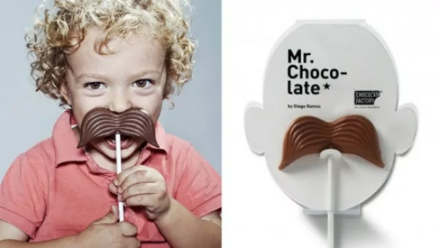 Mr Chocolate es una creación de Diego Ramos Studio y lo podés hacer desde casa con moldes de bigotes disponibles en cualquier bazar.