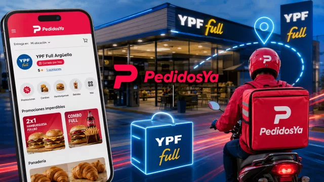 De la estación de servicio a la puerta de tu casa: 40 tiendas Full de Córdoba empiezan a despachar PedidosYa (acuerdo con YPF en todo el país)