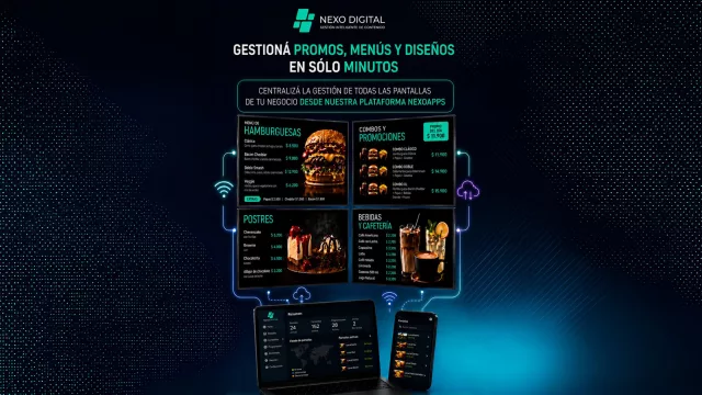 Nexo Digital: la plataforma cordobesa que te permite gestionar todas las pantallas de tu negocio (desde $ 40.000 por mes)