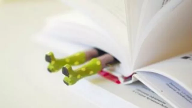 Alguien quedó atrapado en tu libro. Es el diseño de Bumper disponible online.