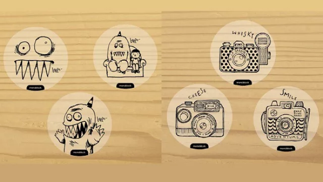 Los clásicos posavasos redondos con motivos vintage.