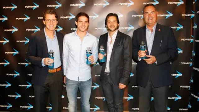 Stephan Czypionka, Fernando Gago, Germán Paoloski y Dino Troni estuvieron presentes en el relanzamiento de Powerade.