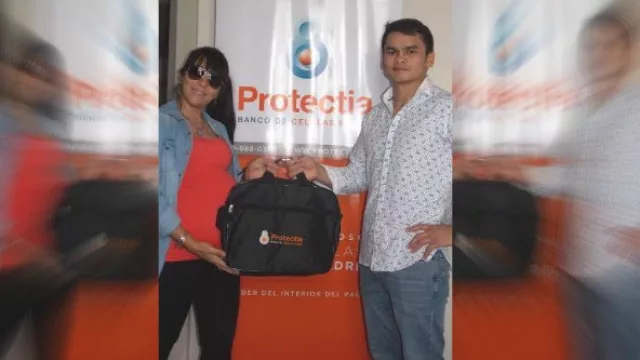 Maidana eligió a Protectia para criopreservar las células madre de su primer hijo.