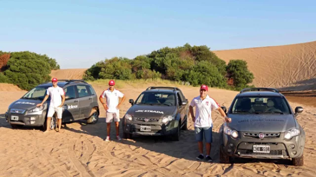 El nuevo plantel de pilotos del Equipo Fiat Petronas de Súper TC2000, Facundo Ardusso, Mariano Werner e Ignacio Julián.