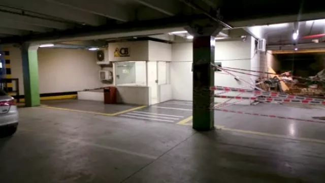 Así se veía ayer el local de CBI en el subsuelo del Dinosaurio Mall de Rodríguez del Busto.