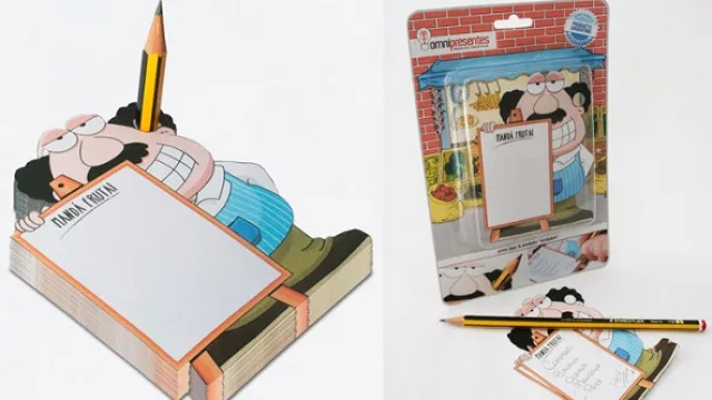 El clásico verdulero con lápiz en la oreja y todo. Un divertido anotador by Omnipresentes.