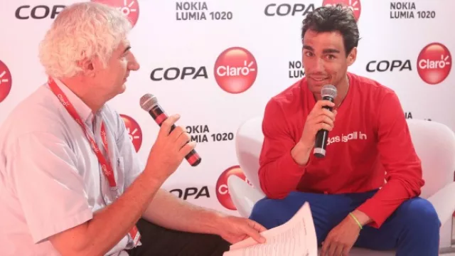Un modelo: Fabio Fognini se comportó como un caballero con sus obligaciones con los sponsors. En la carpa vip de Claro dejó suspiros…