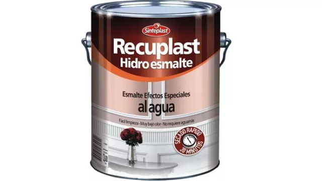 Hidroesmalte Recuplast (se comercializa en Pinturerías Rex y va desde los $ 170, el más barato, a $ 565).
