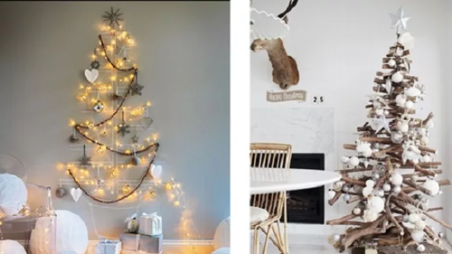 Los vinilos en la pared con luces o los árboles en tres dimensiones pero con otro material es la tendencia en materia de deco navideña.