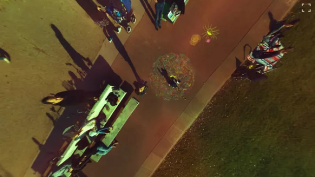 Una de las imágenes tomada con la pelotita