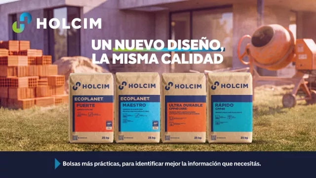 Holcim Argentina rediseñó sus bolsas de cemento y el resultado gustó tanto que se convirtió en estándar global