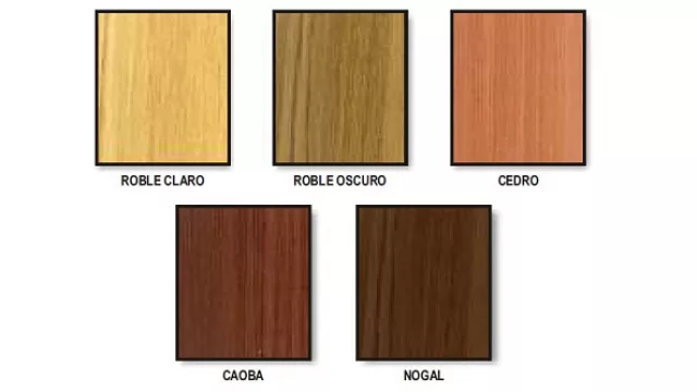 Las opciones de colores (y texturas) disponibles en Venier.