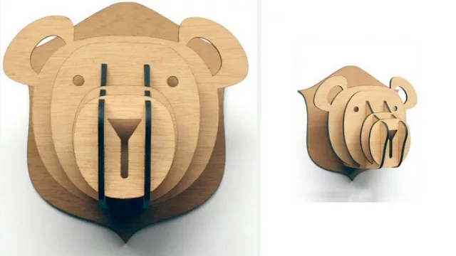 …y hasta un oso para la pared de madera encastrable (by Fabrikken).