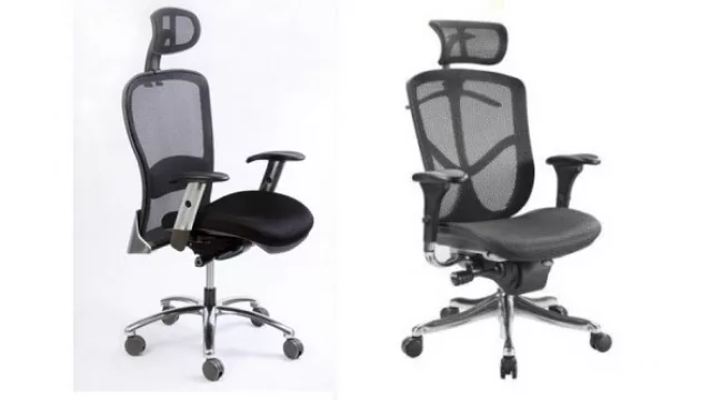 Luxury base chromo, con respaldo y apoya cabeza; y Luxemburgo Economic con respaldo de malla y ruedas antiestáticas. (Disponibles en Haus Mobel)