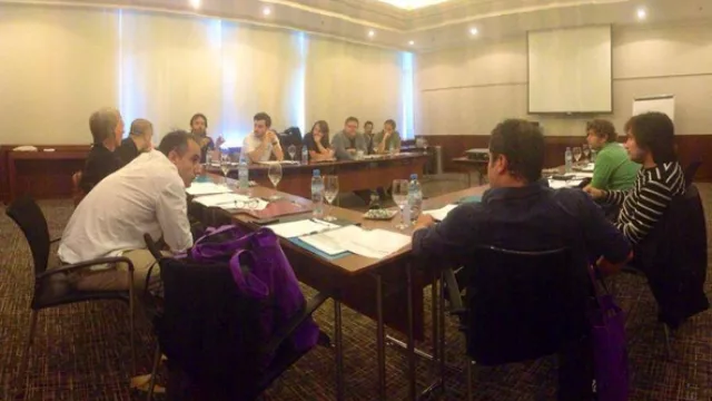 Ya en la mesa de votación! Los Presidentes del Jurado de #ElOjo2013