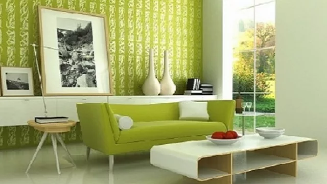 El verde puede cortarse con la aplicación de piezas o muebles con colores cálidos. 