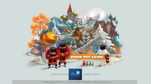 La campaña de Rombo Veloz para Klinger Viajes y Turismo. Pieza Rusia.