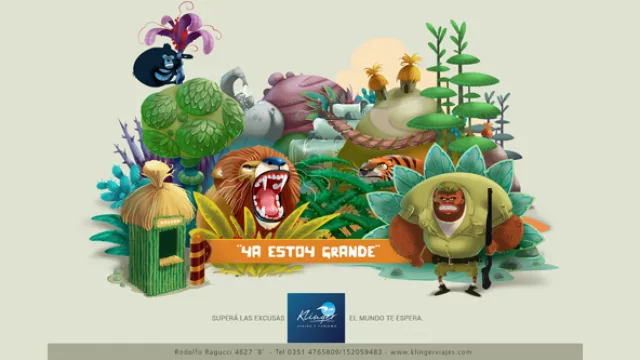 La campaña de Rombo Veloz para Klinger Viajes y Turismo. Pieza África.