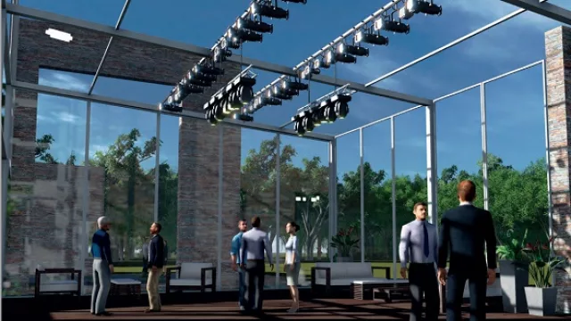 El “cubo de vidrio”, la joyita del salón integra el exterior con el interior.