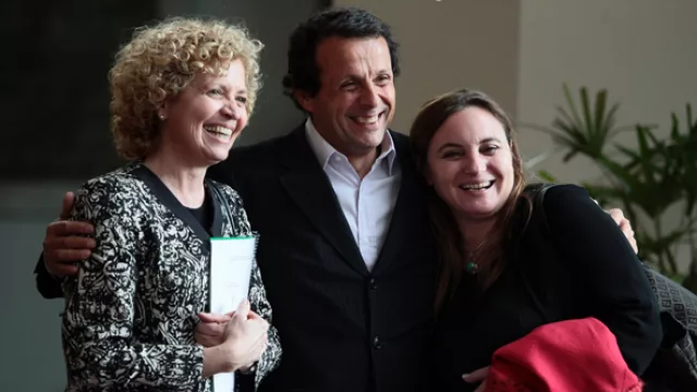 Roxana Negrini (Agrometal), José "el Negro" Porta y Pía Astori (Artori), tres empresarios importantes acompañando a la Mediterránea.