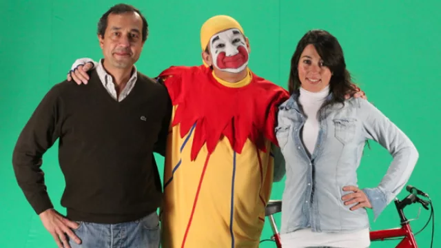 Daniel Ruíz (director de Amb) y Natalia Pugliese (de Bunker), junto a Piñón Fijo en pleno rodaje del spot 
