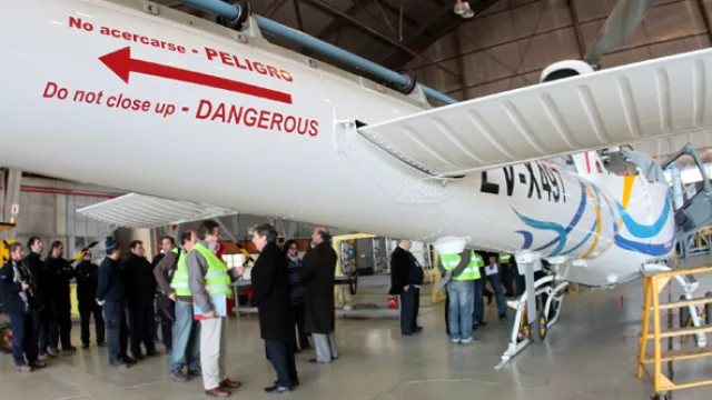 La parte trasera del nuevo Pampero, el helicóptero de la china Cetic que hará Fadea.