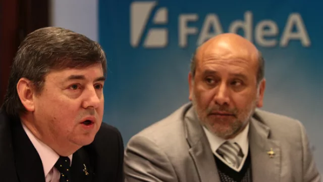 Raúl Argañaraz  y Aldo Creche, el presidente y uno de los vocales de Fadea.