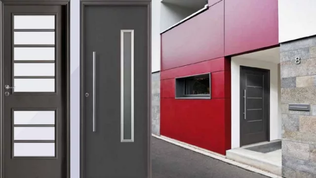 Las puertas Oblak con sistema Phof en color grafito.