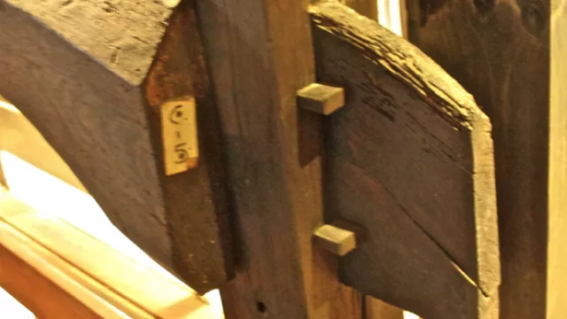 Las maderas fueron numeradas para volver encastrar correctamente