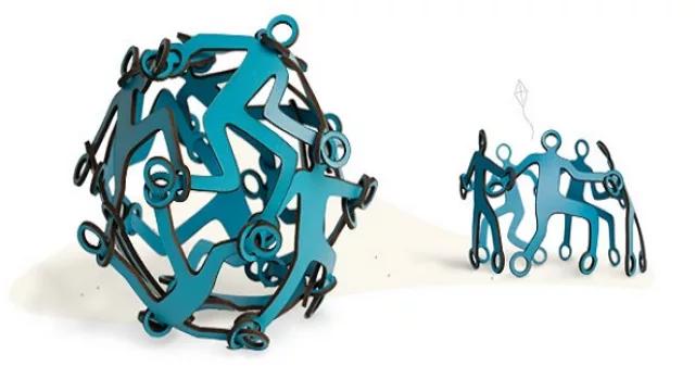 Diseño funcional pero a la vez lúdico: podés crear figuras con estas piezas de diseño de cuero.