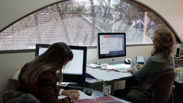 Las chicas del área de Producción