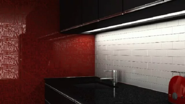 Vidrios personalizados en las paredes de la cocina. ¿Por qué no?