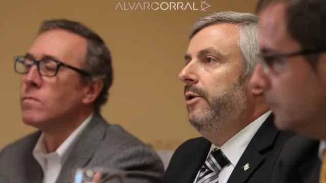 (De izq. a der.) Patricio Gunning, Pablo Vaquero y Adrián Vilaplana, los directivos de Monsanto.