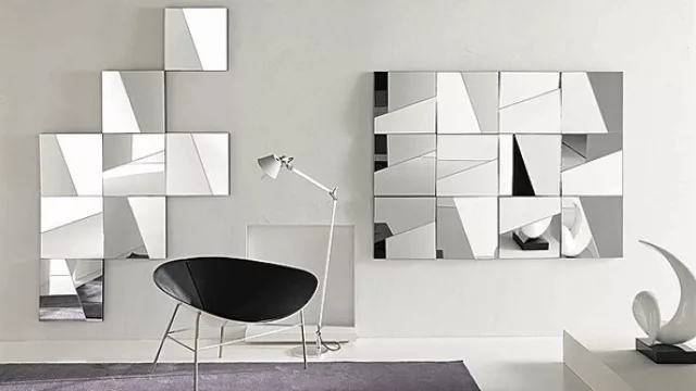 Cuadrados para jugar con la disposición y formas de los espejos. (By Umbra)