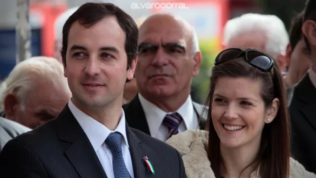 El diputado Mario Borghese (cordobés) celebró junto a su esposa.