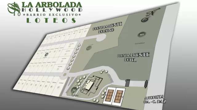 El plano del barrio privado exclusivo en detalles.