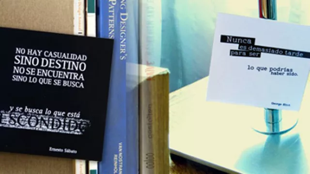 Imanes para pegar mensajes inspiracionales en bibliotecas, lámparas, estantes y demás superficies imantadas. (By  citaRTE)