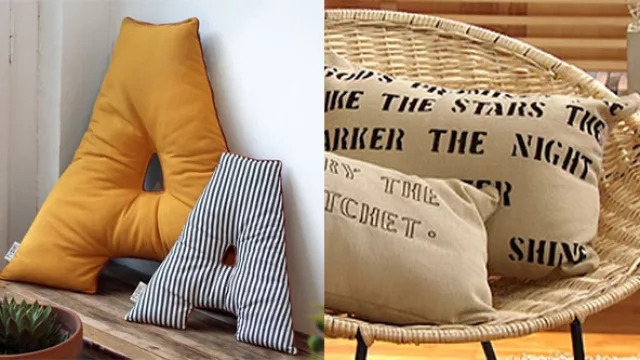 Almohadones en forma de letras o con inscripciones sobre los modelos básicos. Vos elegís…