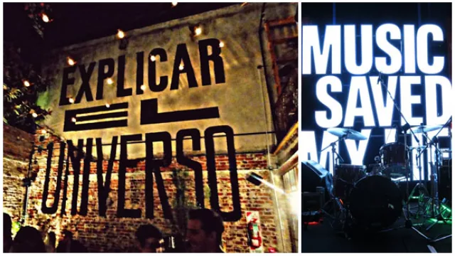 Dos bares en Córdoba reflejan en su decoración la importancia que tienen las frases y tipografía con el entorno. Apartamento a la izquierda y Johnny B. Good a la derecha.