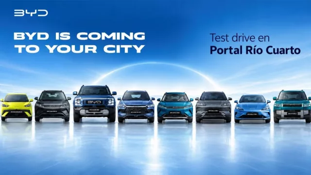 BYD desembarca en Río Cuarto con test drives de sus 8 modelos (ya tiene más de 13.000 clientes en el país)