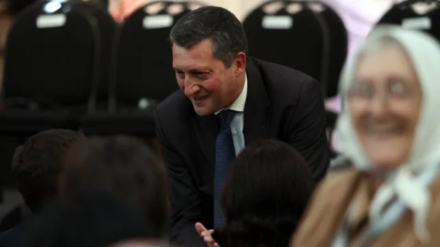 El "soldado" Daniel Giacomino se sumó a los dirigentes kirchneristas que estuvieron en Ferreyra.