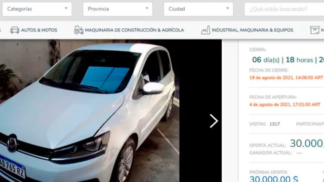 Salen a subasta autos y camionetas de Renault y Volkswagen