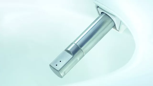 El caño que cumple la función de bidé esté disimulado en el hueco.