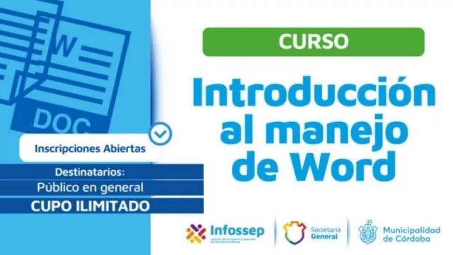 Comienzan las inscripciones para el curso gratuito “Introducción al manejo de Word”